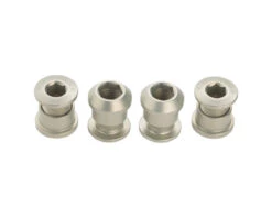 Wolf Tooth Components Dual Hex Fitting Chainring Bolts (Silver) (6mm) (4 Pack) (For 1x Use)