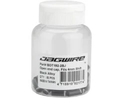 Jagwire Sealed Alloy End Caps (Black) (4mm) (Bottle Of 50)