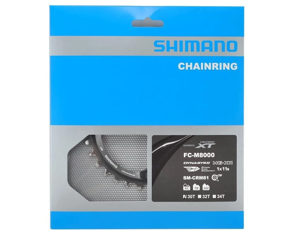 Shimano XT M8000 SM-CRM80 Chainring (Black) (1 X 11 Speed) (Single) (30T) (96mm Aysm. BCD) - Image 2