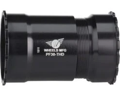 Wheels Manufacturing Bottom Bracket (Black) (PF30) (30mm Spindle) (Angular Contact Bearings)