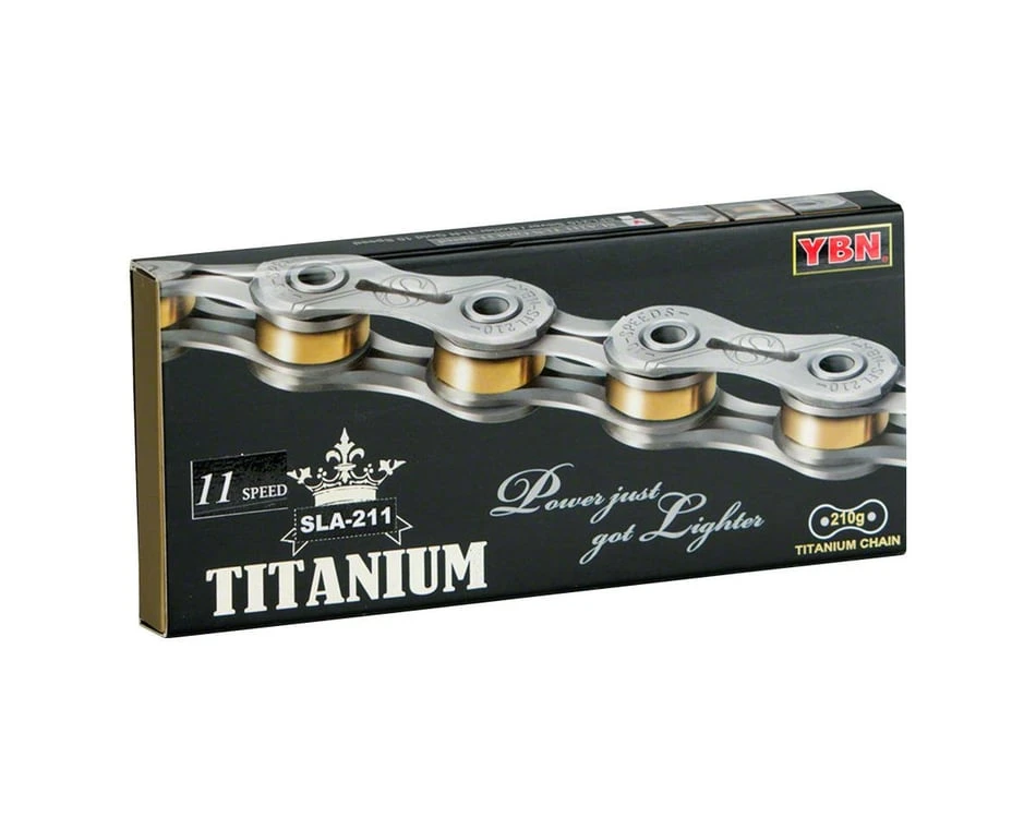 YBN Titanium Chain (Gold) (11 Speed) (116 Links) - Image 2